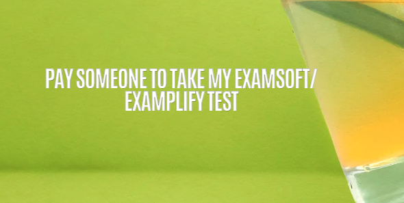 Pay someone to take my examsoft/ examplify test